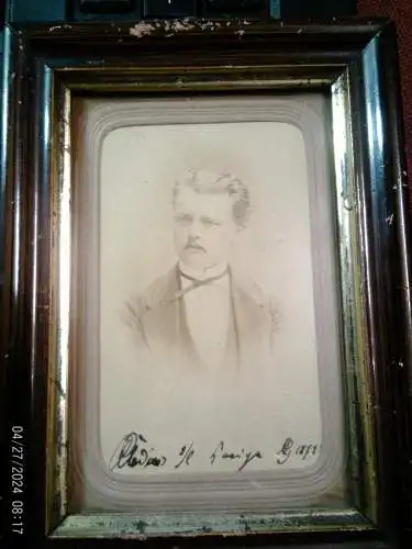 "Otto Clodius Portraitfoto Staatsanwalt  Verwaltungszentrum in Preußen" originale Rahmung  datiert 1892  Mitglied des Corps Saxonia Göttingen 