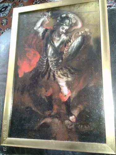 "Erzengel Michael wie er den Teufel besiegen will " um 1730 Umfeld der späteren Peter Paul Rubens Schule :  Schüler und Nachfolger von Rubens oder Maarten de Vos  Studios of Paolo Farinati, etc