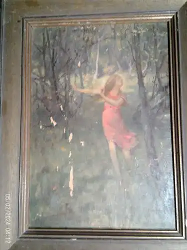  „Waldnymphe mit Kindern“ Um 1900 (Später Impressionismus / Symbolismus).
