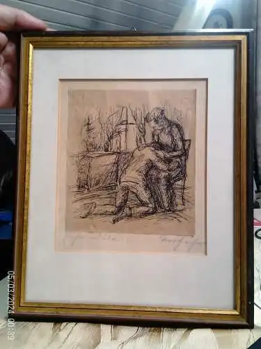 Original Karl HOFER (1878-1955) | Handsigniert „K. Hofer“ | Federzeichnung „Geständnis“ | Expressionismus Unikat | Klassische Moderne