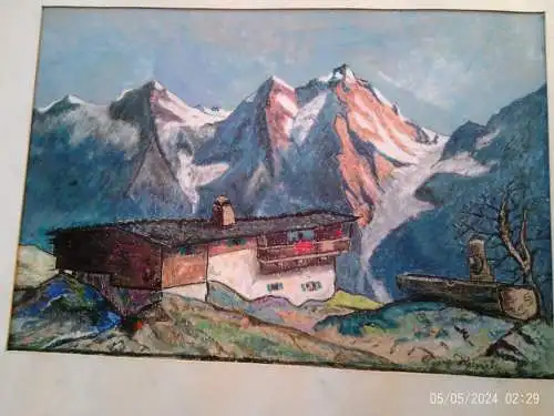 Pastellgemälde: "Schall-Römerkopf" – Hans Dietrich (1881-1945)