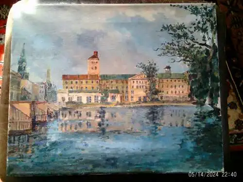 Impressionistische Architekturansicht (Öl auf Leinwand)