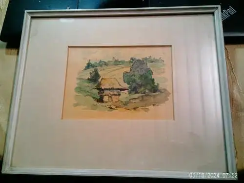 Ernst Gottwald 1895–1966 "Heuscheuer im Mühlental /Schwarzwald"