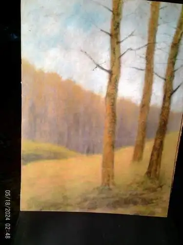 Albert Wohlenberger Steyerberg 1850 – 1918 Hannover „Waldinterieur von Fontainebleau“ datiert (1904)