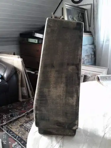 Helmut Friedrich Schäffenacker 1921-Ulm-2010 r brutalistische /modernistische Keramik Schornsteinvase   um 1960