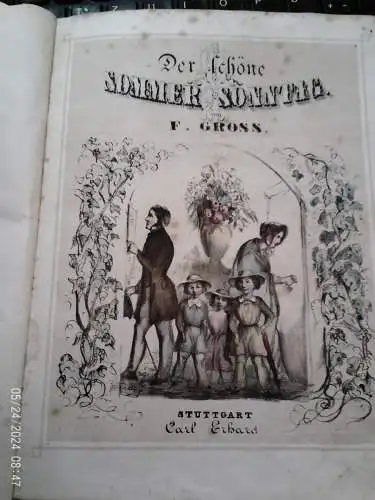 Artkunst24-de
biete:

Antiquarische Rarität: "Der schöne Sommersonntag" (ca. 1850)
Titel:
Antiquarisches Bilderbuch "Der schöne Sommersonntag" – 11 aquarellierte Lithographien von F. Gross – Stuttgart, Carl Erhard – Museumsstück &...