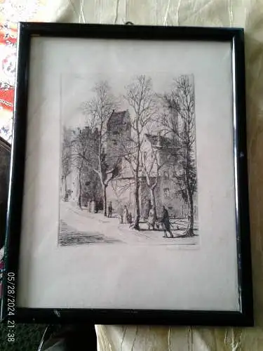  John Gleich 1879 Memel heute Klaipėda, Litauen 1927 Berlin" Blühender Fliederbusch (Landschaftsstudie" Sujet impressionistisches Gemälde um 1900