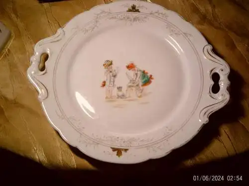 rarität :Antike Thüringer Gebäckplatte um 1920)