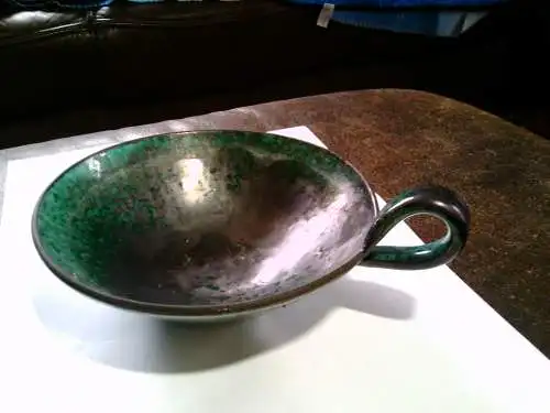 Beate Kuhn 1927-2011  Schale mit Henkel Studium an der Werkkunstschule Darmstadt Künstergruppe 83 