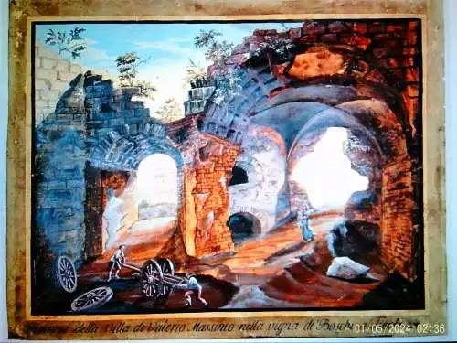 Giampedi, Giuseppe (spätes 18. Jahrhundert): „Avanzi della Villa de Valerio Massimo nella vigna de'Boschi a Tivoli“  (750)