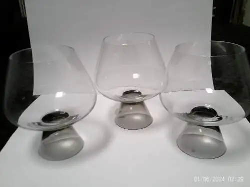 3 Stück Rosenthal Cognacgläser 1957 Designerin Else Fischer -Treyden 1905 Moskau - 2005 studierte bei W. Wagenfeld Berlin Modell Fortuna 