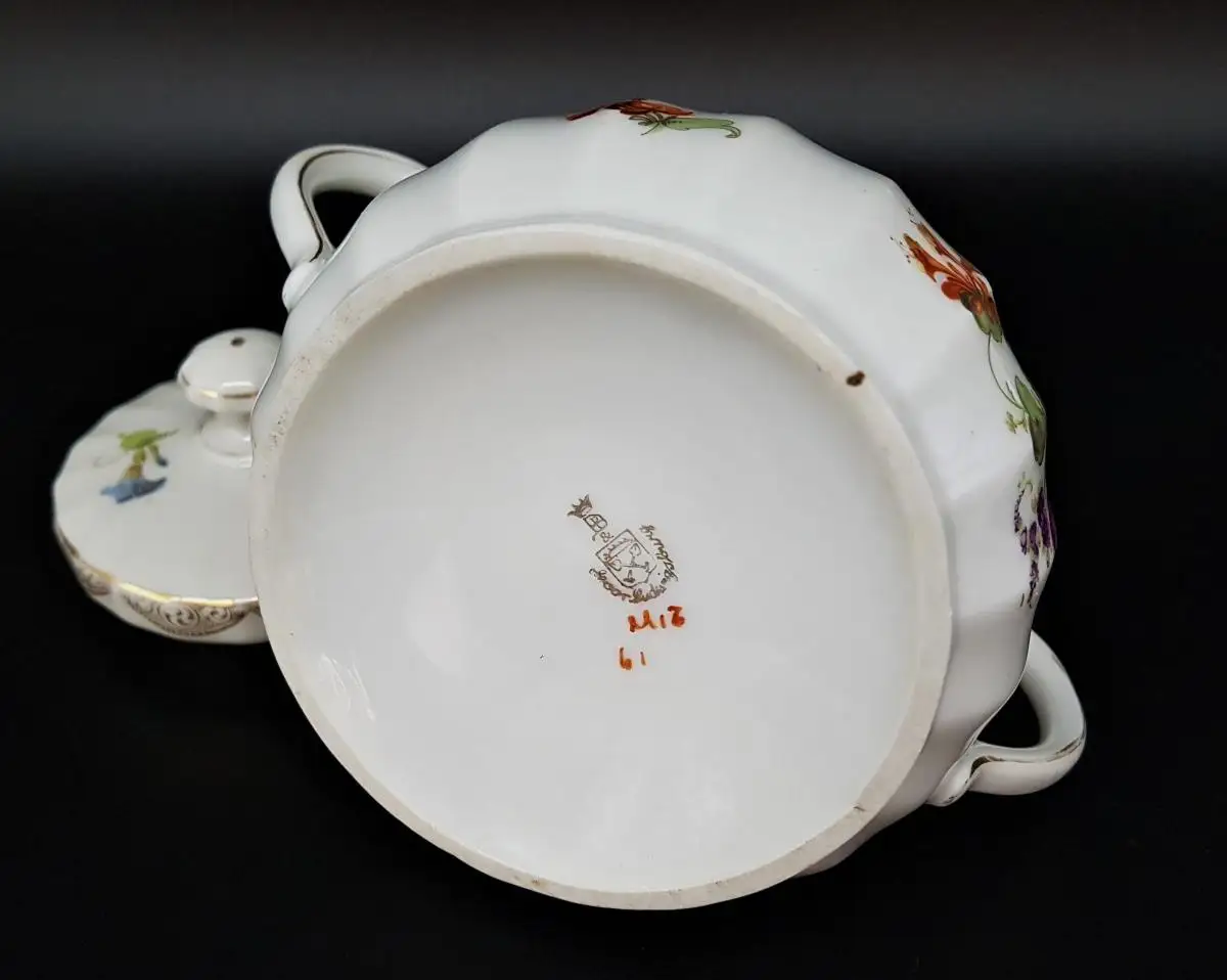 Porzellankaffeeservice 25 teilig Bauer & Pfeiffer Ludwigsburg Württemberger um 1918 13