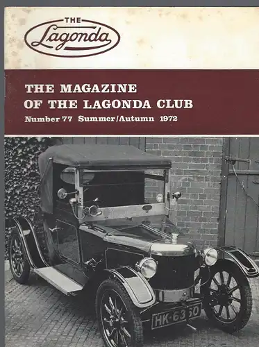 The Lagonda Magazine: No. 77 Summer Autumn 1972. 