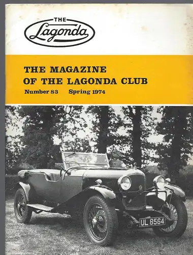 The Lagonda Magazine: No. 83 Spring 1974. 