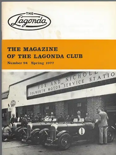 The Lagonda Magazine: No. 94 Spring 1977. 