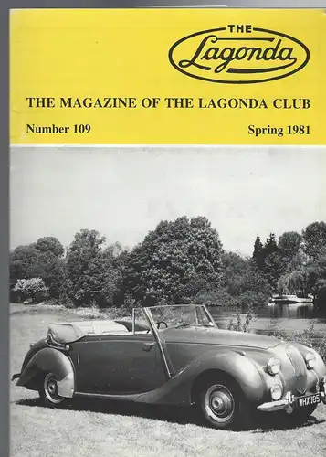 The Lagonda Magazine: No. 109 Spring 1981. 