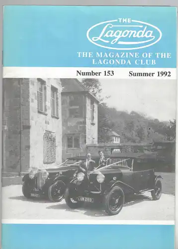 The Lagonda Magazine: No. 153 Summer 1992. 