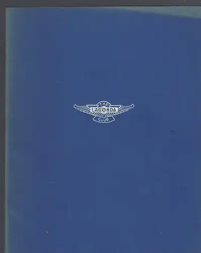 The Lagonda Club. Register of Members and their Cars Summer 1962: Clubregister. 