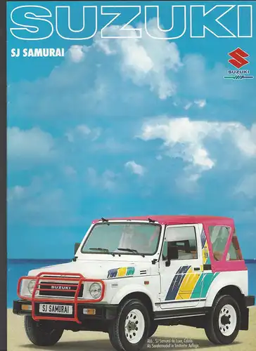 Suzuki SJ Samurai Prospekt Juli 1990. 