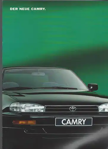 Toyota. Der neue Camry mit Beilage Technische Daten und Ausstattung. September 9/1991. Prospekt. 