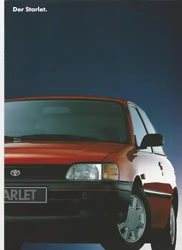 Toyota Starlet mit Beilage Technische Daten und Ausstattung. September 1/1991. Prospekt. 