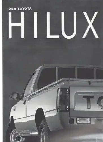 Toyota Hilux Xtra Cab 4x4. September 2/1991. Prospekt. 