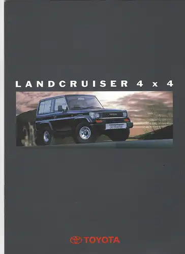 Toyota Landcruiser 4x4  mit Beilage Technische Daten und Ausstattung 8/1993. Prospekt. 