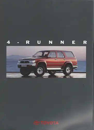 Toyota 4-Runner mit Beilage Technische Daten und Ausstattung. 2/1992. Prospekt. 