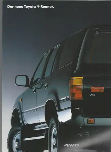 Der neue Toyota 4-Runner mit Beilage Technische Daten und Ausstattung. 1/1991. Prospekt. 