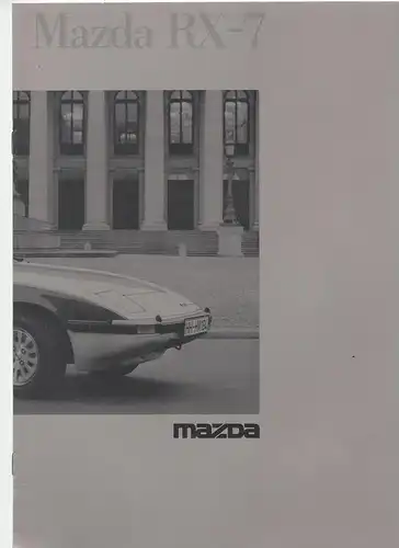Mazda RX-7 mit Beilage Ausstattung, Technische Daten und Preise. 1/1985. Prospekt. 