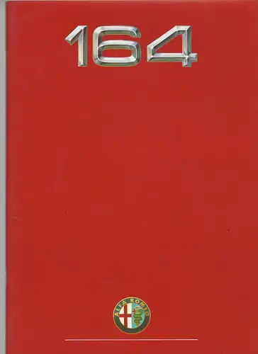 Alfa Romeo 164 mit Beilage Preise und Ausstattung. 3/1991. Prospekt. 