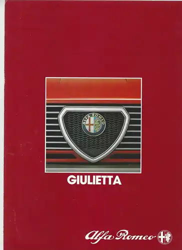 Alfa Romeo Giulietta 1,6 und 2,0. Prospekt. 