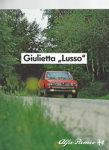 Alfa Romeo Giulietta Lusso. 5/1982. Prospekt. 