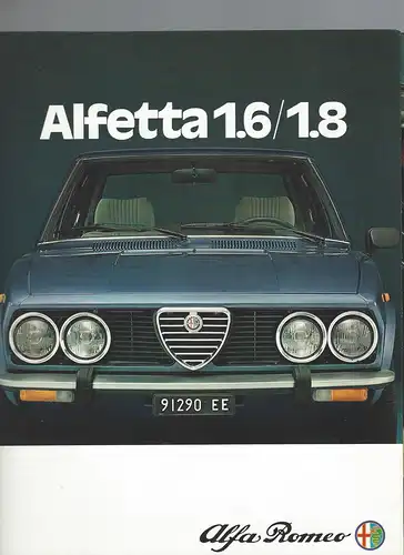 Alfa Romeo Alfetta 1,6/1,8. 9/1980. Prospekt. 