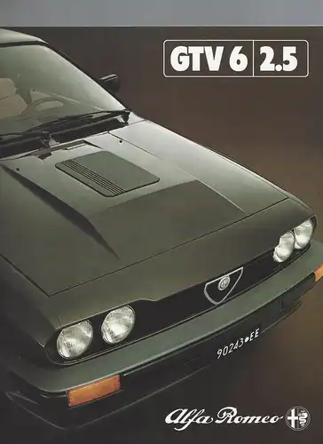 Alfa Romeo GTV 6 2.5. 12/1980. Prospekt. 