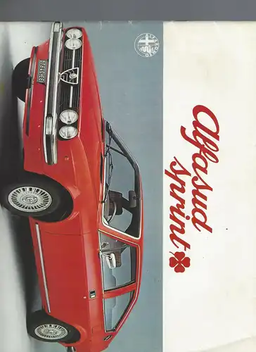 Alfa Romeo Alfasud Sprint . 1977. Prospekt. 