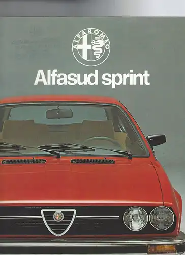 Alfa Romeo Alfasud Sprint 1,5. 1978. Prospekt. 