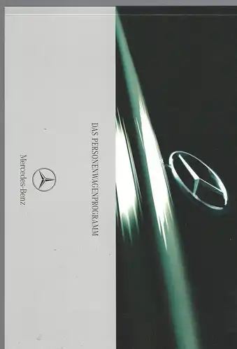Mercedes Benz. Personenwagenprogramm. 2002.  Prospekt. 