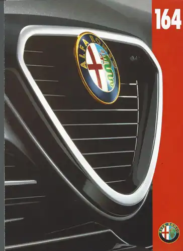 Alfa Romeo 164 mit Beilage Serienausstattung und Extras. 1/1997. Prospekt. 