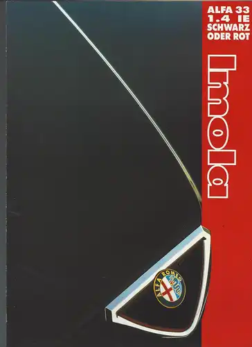 Alfa Romeo 33 1.4 IE Imola in schwarz oder Rot. 1993. Prospekt. 