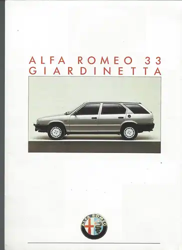Alfa Romeo 33 Giardinetta. 10/1986. Prospekt. 