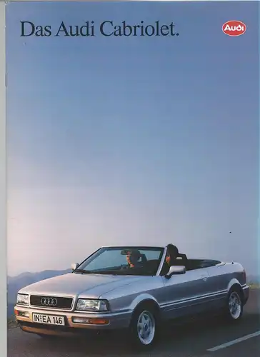 Das Audi Cabriolet mit Beilage Technik auf einen Blick. 7/1991. Prospekt. 