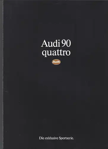 Audi 90 quattro 8/1987. Prospekt. 