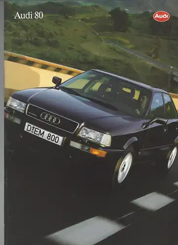 Audi 80. Mit Beilage die Technik, die Sitzbezüge, die Farben 7/1993. Prospekt. 