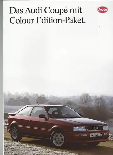 Das Audi Coupé mit Colour Edition-Paket. 11/1992. Prospekt. 