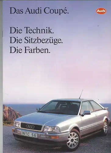 Das Audi Coupé 7/1993 mit Beilage Technik, Sitzbezüge, Farbe 1/1993. Prospekt. 