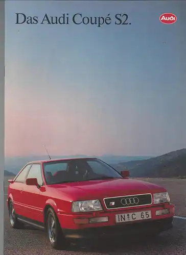 Das Audi Coupé S2 7/1991. Prospekt. 