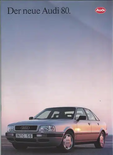 Audi 80. Mit Preisliste. 8/1991. Prospekt. 