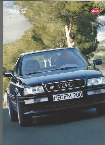 Audi S2 . 7/1993. Prospekt. 