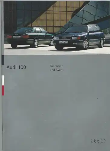 Audi 100 Limousine und Avant mit Preisliste 1/1994.  Prospekt. 